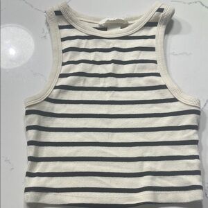 Striped H&M Cropped Tank Top